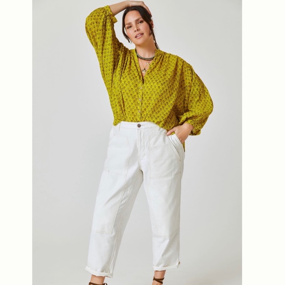 NWT Anthropologie Pilcro The Sidney Printed Batwing Blouse 2X - Picture 4 of 10